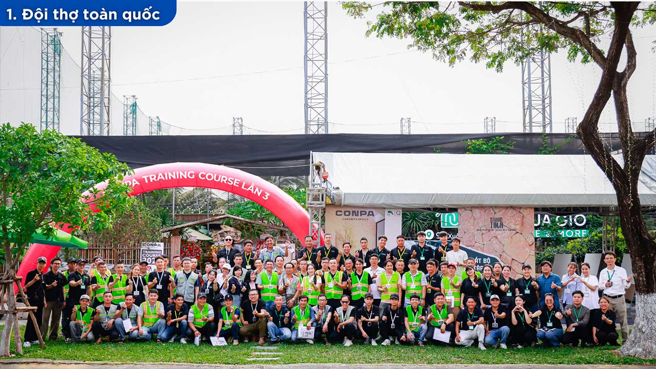 TỔNG HỢP CÁC HOẠT ĐỘNG CONPA VIỆT NAM 2025 Đội thợ Conpa toàn quốc tham gia khóa training sơn bê tông và kết nối hệ sinh thái thi công