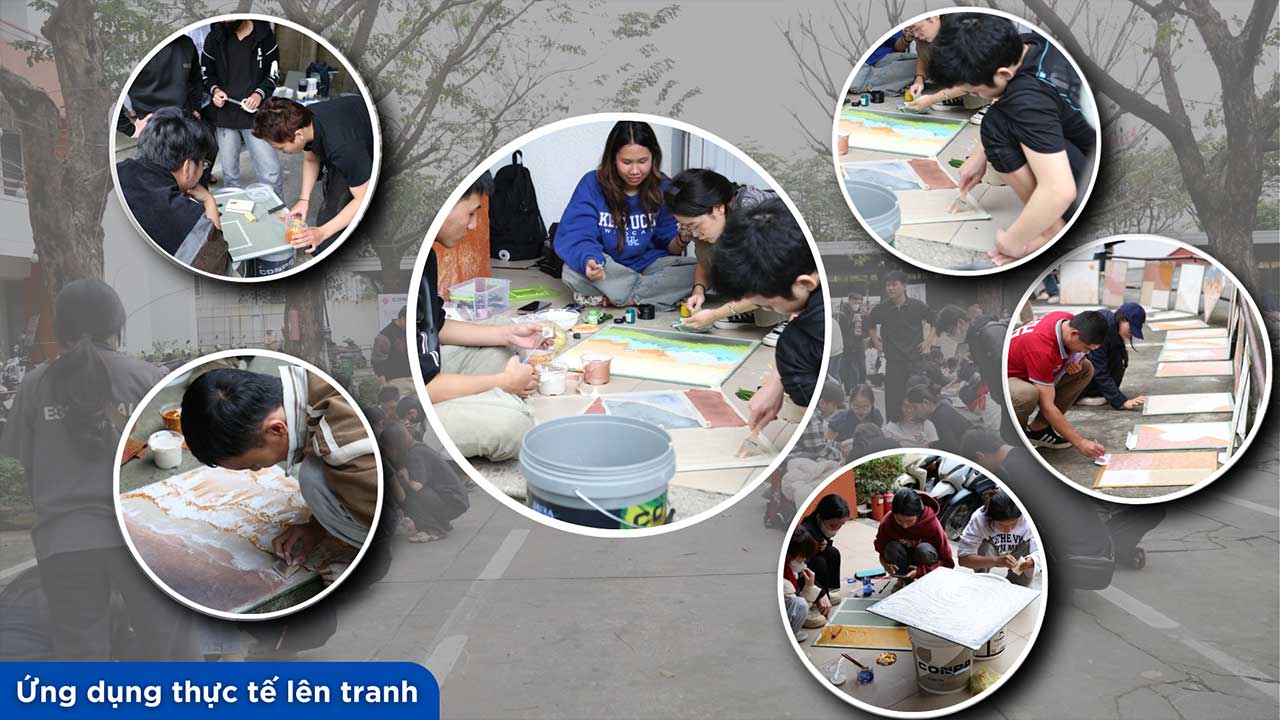 TỔNG HỢP CÁC HOẠT ĐỘNG CONPA VIỆT NAM 2025 Giới thiệu vật liệu sơn hiệu ứng ConPa tại phòng thí nghiệm trường đại học