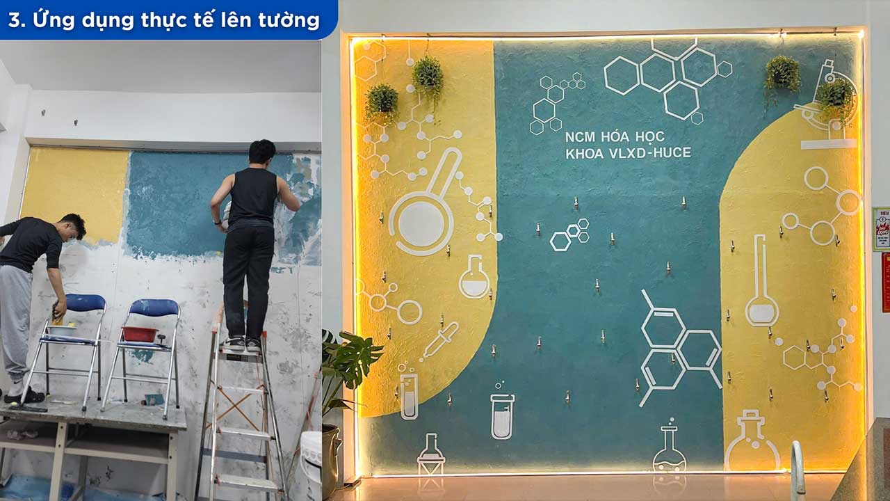 TỔNG HỢP CÁC HOẠT ĐỘNG CONPA VIỆT NAM 2025 Sinh viên thực hành ứng dụng sơn hiệu ứng ConPa lên tranh nghệ thuật tại workshop