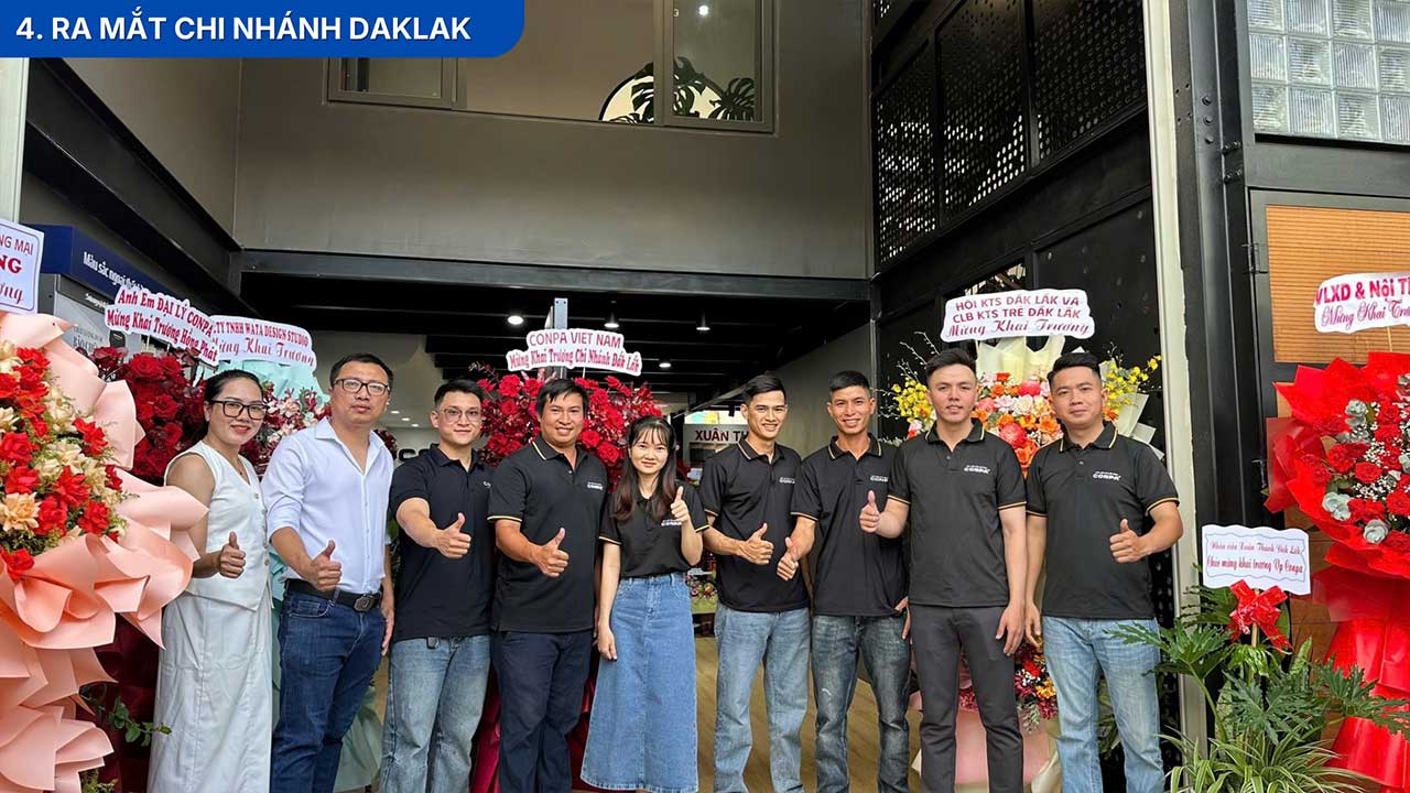 TỔNG HỢP CÁC HOẠT ĐỘNG CONPA VIỆT NAM 2025 Bản đồ hệ thống chi nhánh Conpa toàn quốc năm 2025 với hơn 20 showroom sơn hiệu ứng bê tông