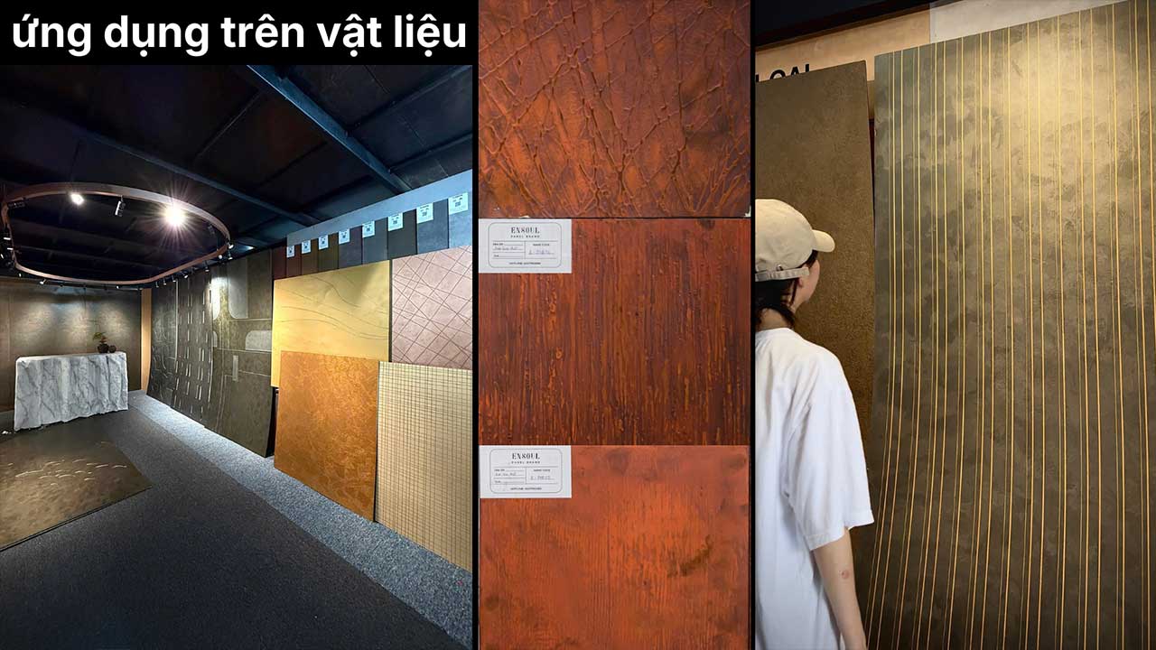 TỔNG HỢP CÁC HOẠT ĐỘNG CONPA VIỆT NAM 2025 Ứng dụng sơn Poli Metal Conpa trên vách trang trí showroom