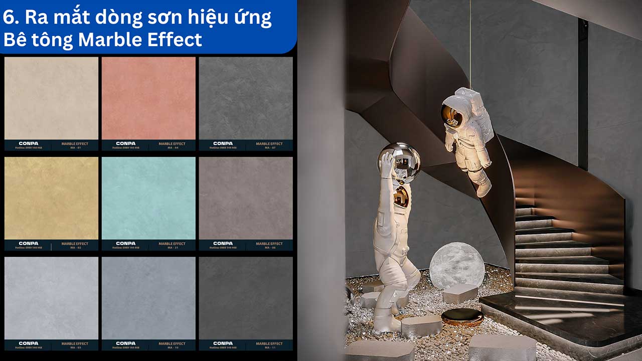 TỔNG HỢP CÁC HOẠT ĐỘNG CONPA VIỆT NAM 2025 Ra mắt dòng sơn hiệu ứng bê tông Marble Effect của Conpa
