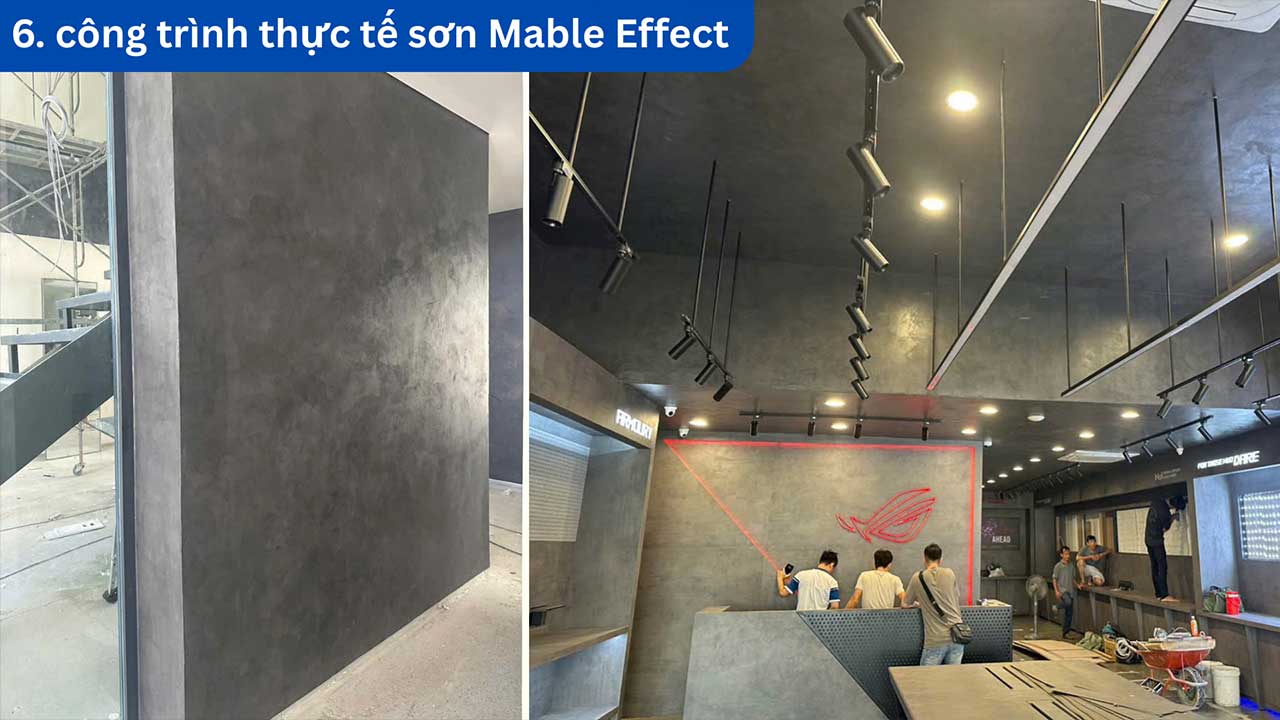 TỔNG HỢP CÁC HOẠT ĐỘNG CONPA VIỆT NAM 2025 Công trình thực tế sử dụng sơn bê tông Marble Effect Conpa