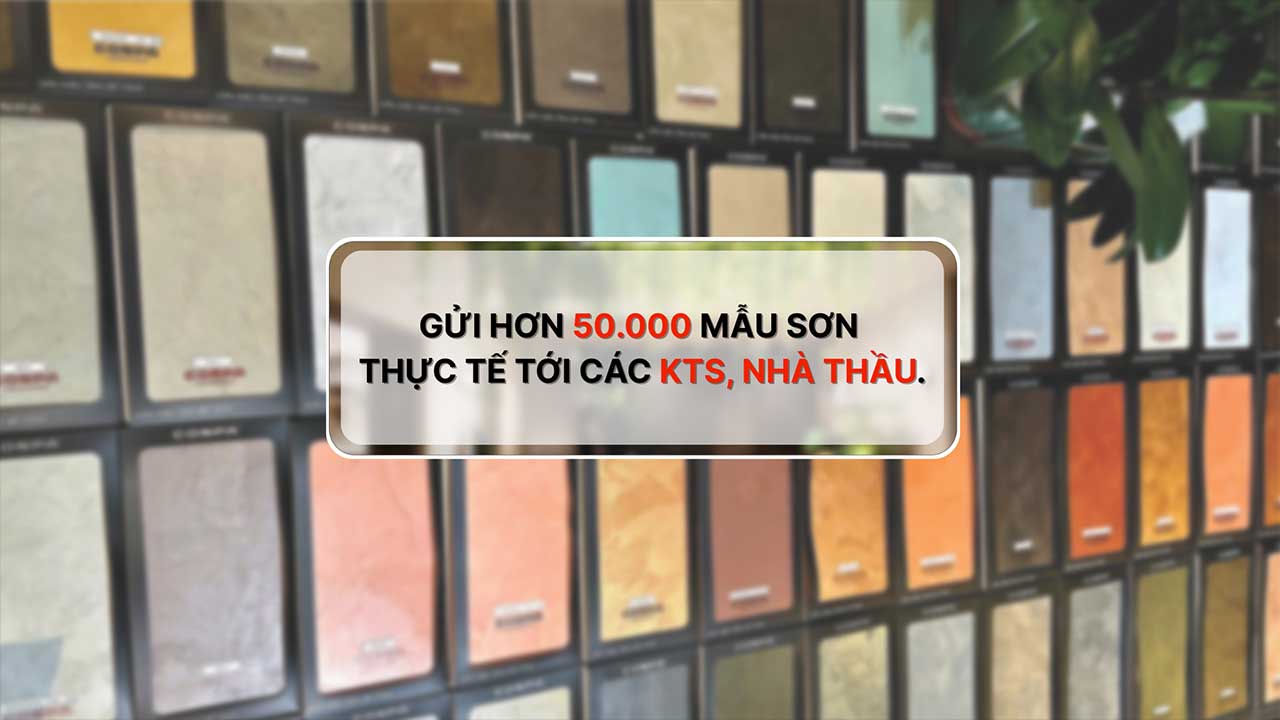 TỔNG HỢP CÁC HOẠT ĐỘNG CONPA VIỆT NAM 2025 Conpa gửi hơn 50.000 mẫu sơn hiệu ứng thực tế đến kiến trúc sư và nhà thầu