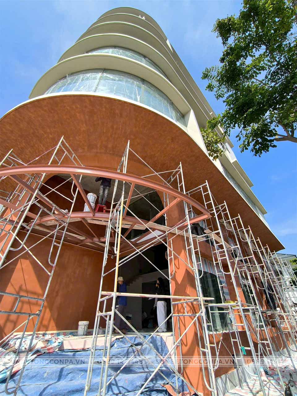 Nam Sung Office Đội ngũ thi công sơn Conpa