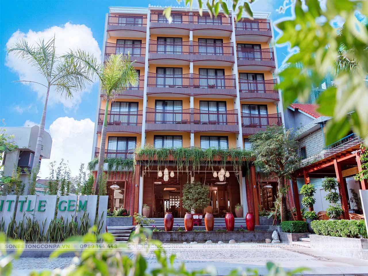Sơn giả bê tông là gì? Hướng dẫn thi công, Địa chỉ liên hệ và Báo giá Little Gem Hoi An Boutique Hotel & Spa