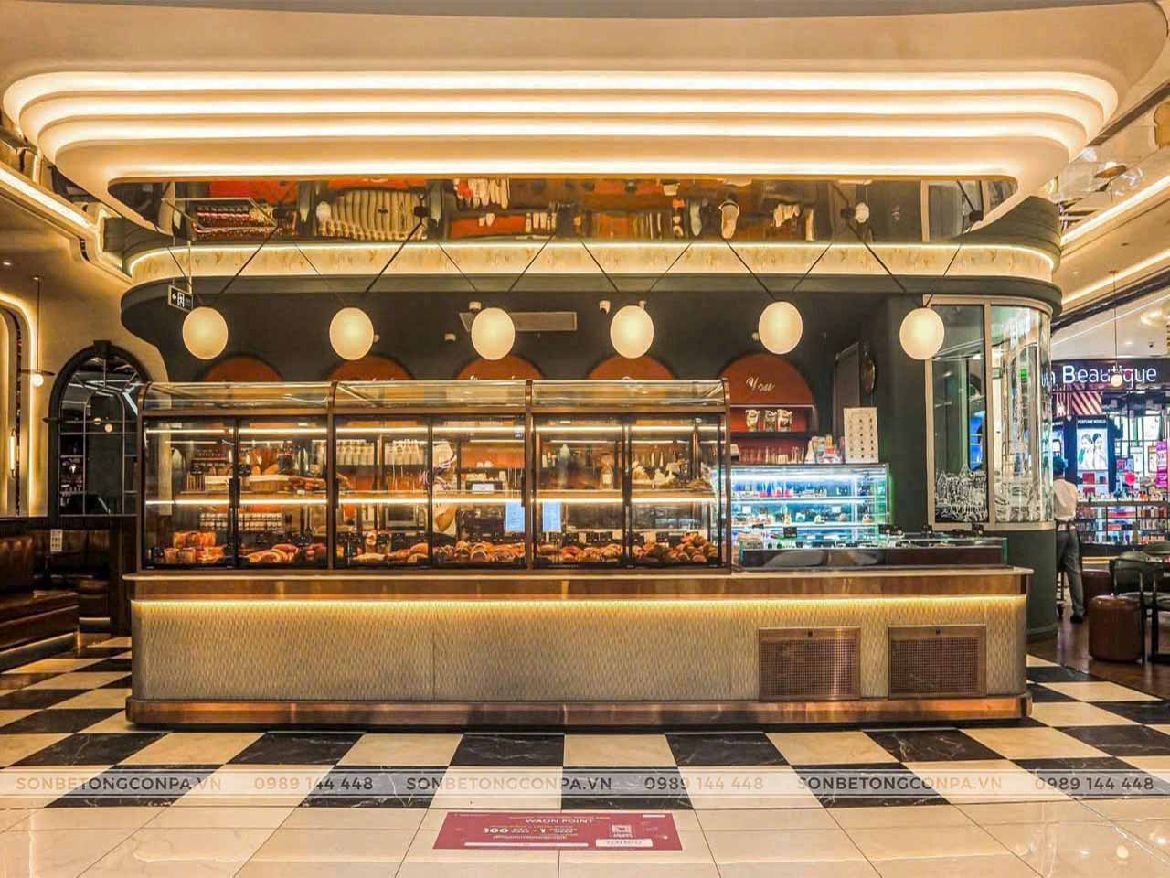Sơn giả bê tông là gì? Hướng dẫn thi công, Địa chỉ liên hệ và Báo giá Paris Levain Boulangerie & Cafe