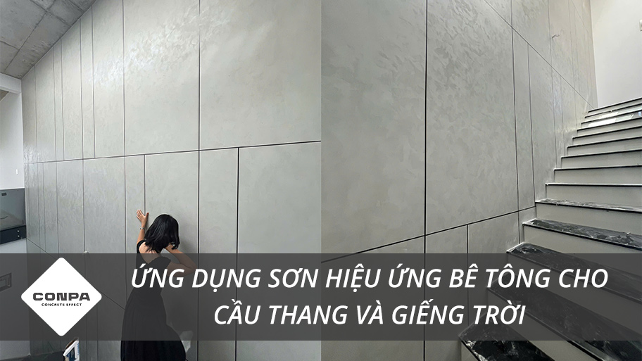 Sơn bê tông cho cầu thang và giếng trời