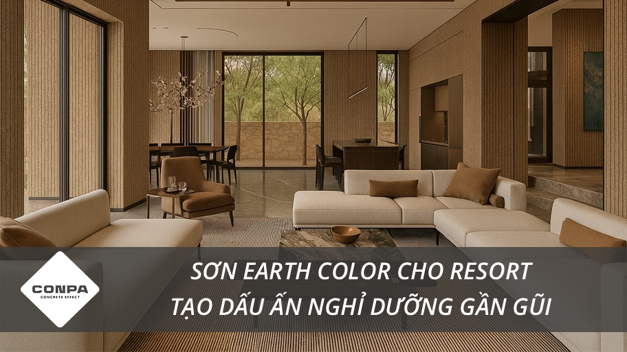 Sơn earth color cho resort
