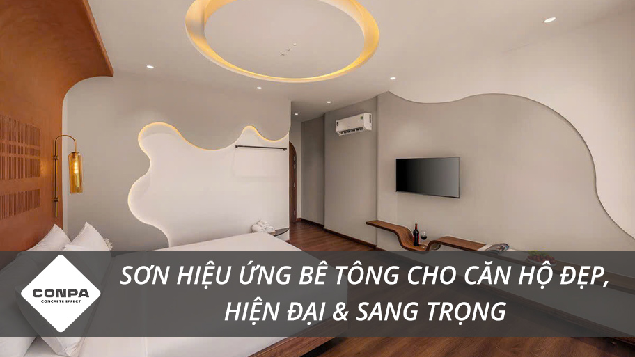 Sơn hiệu ứng bê tông cho căn hộ