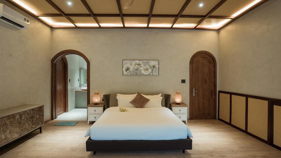 Ứng dụng sơn cát cho villa resort độc đáo sang trọng Villa resort sử dụng sơn cát mỹ thuật