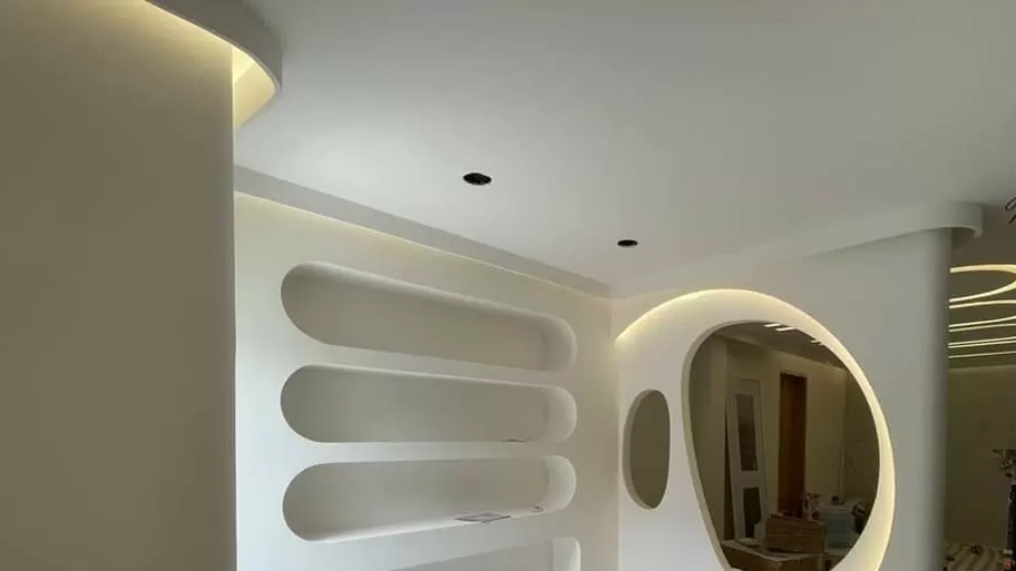 Bề mặt thạch cao phù hợp với sơn travertine