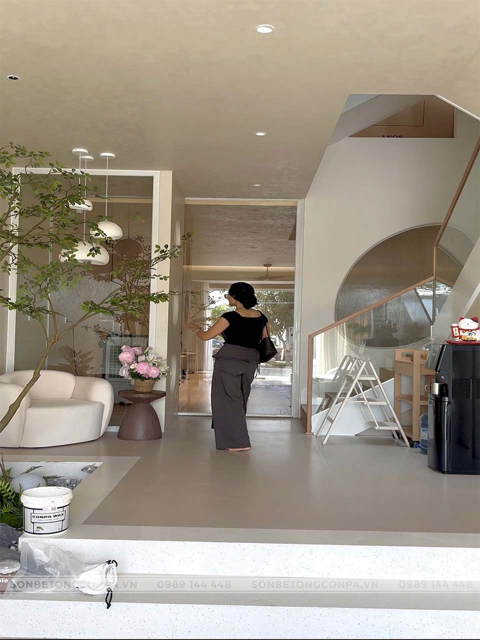 Hoàn thiện spa Đà Nẵng với sơn hiệu ứng Conpa Không gian spa Đà Nẵng thanh lịch