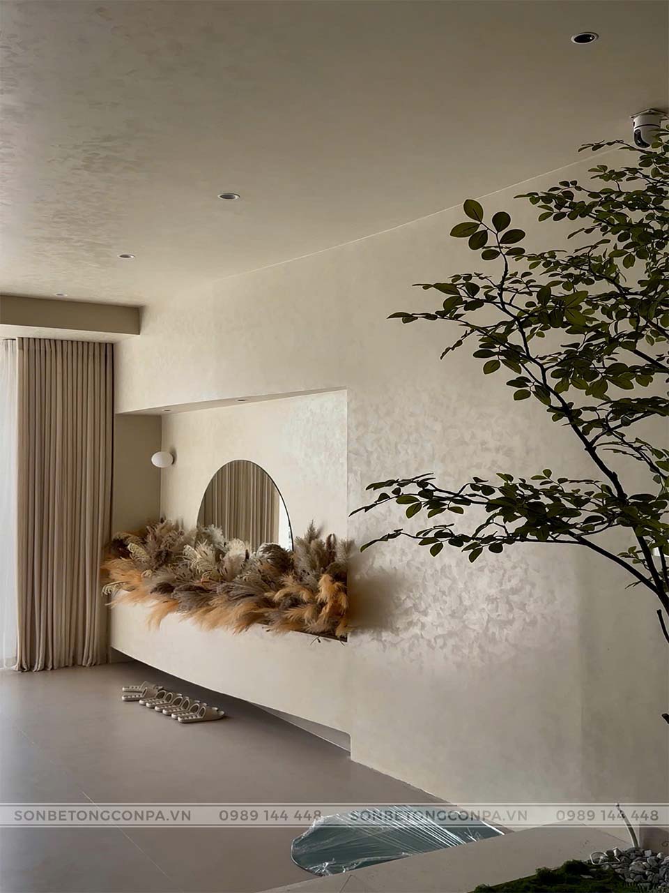Hoàn thiện spa Đà Nẵng với sơn hiệu ứng Conpa Không gian spa tinh tế Đà Nẵng