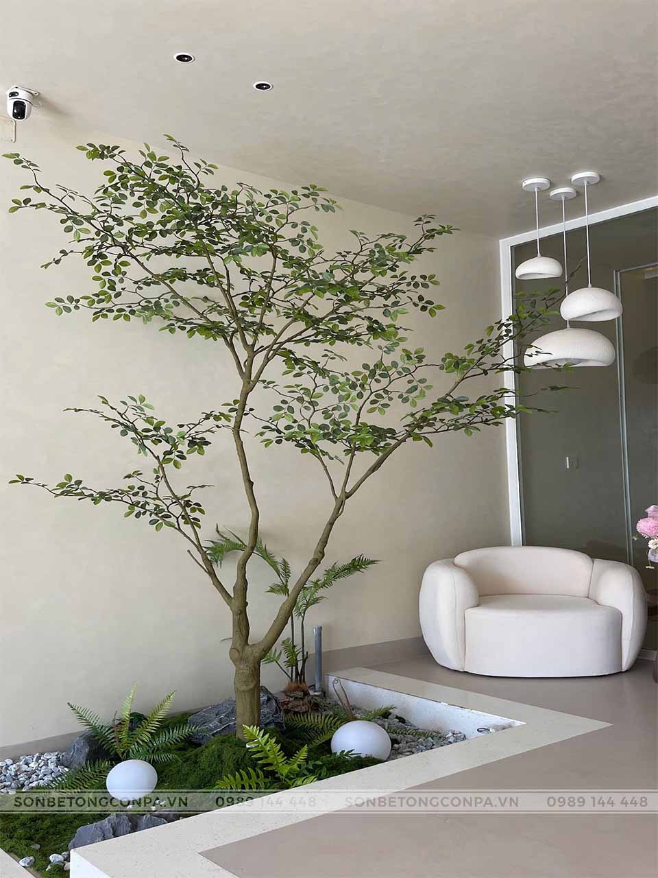 Hoàn thiện spa Đà Nẵng với sơn hiệu ứng Conpa Không gian xanh tại spa Đà Nẵng