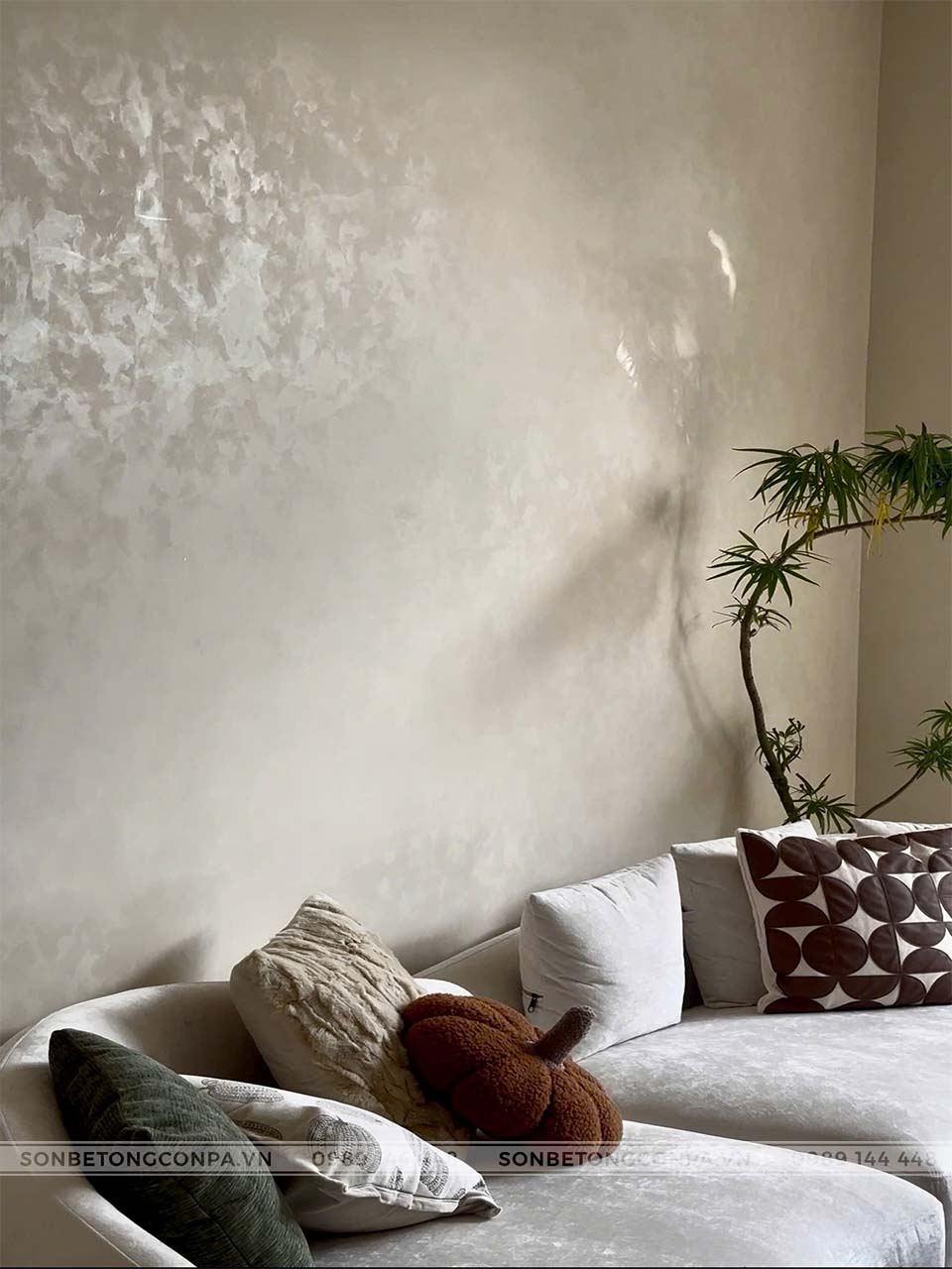 Hoàn thiện spa Đà Nẵng với sơn hiệu ứng Conpa Nội thất spa ĐN