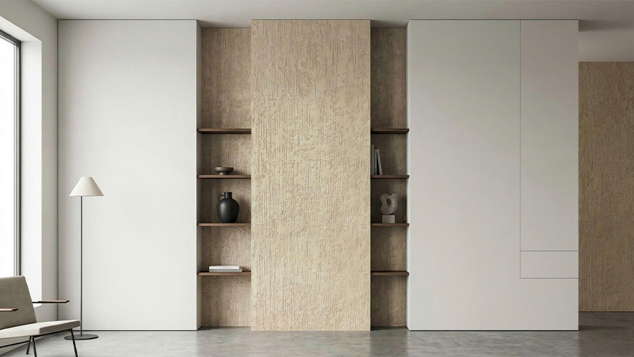 Sử dụng sơn travertine cho tường bê tông