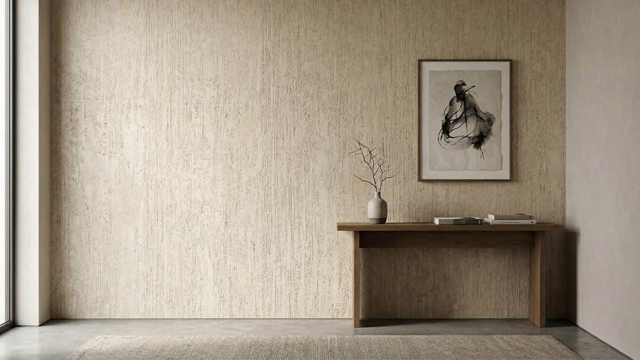 Sử dụng sơn travertine trên tường bê tông