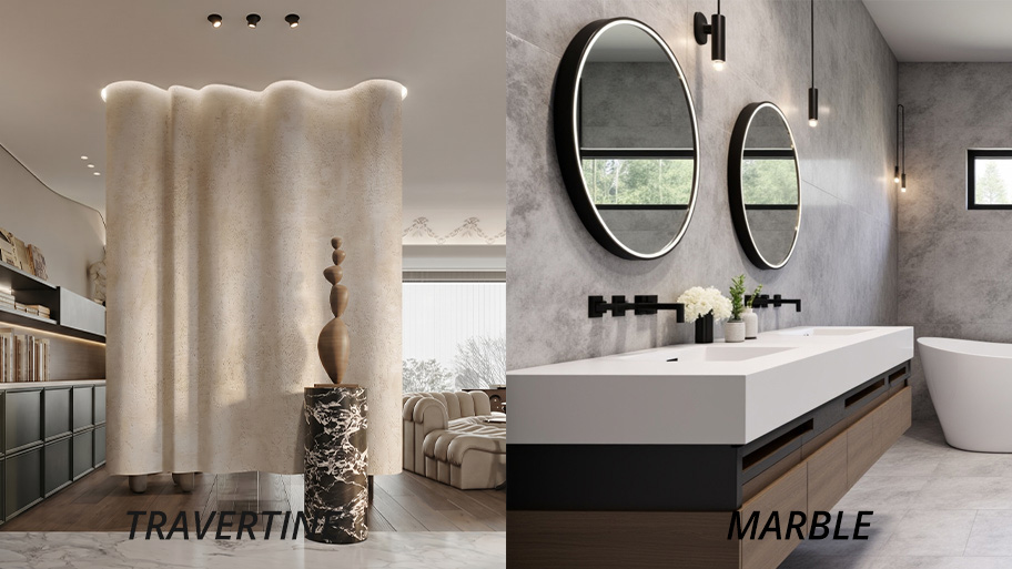 Độ bền bề mặt của sơn Travertine và sơn Marble