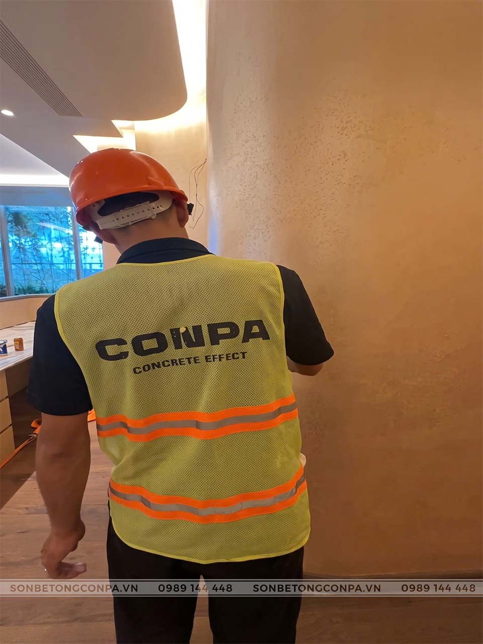 Dự án Vân Đồn Đội thợ thi công sơn hiệu ứng kim loại Conpa Me 09
