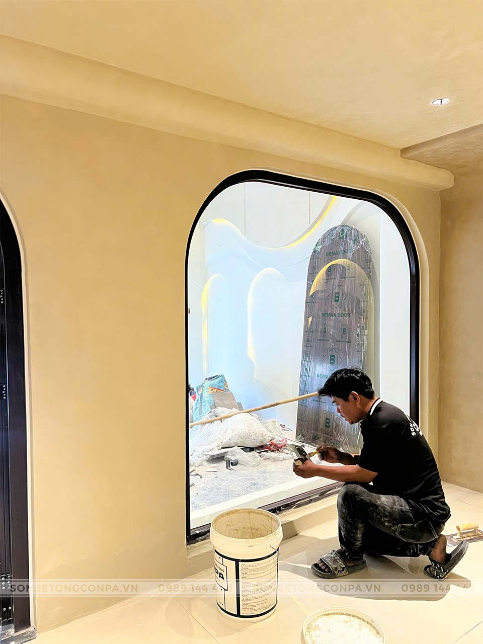 Siena Ocean Suite Đội thợ thi công sơn Conpa tại Siena Ocean Suite Hotel